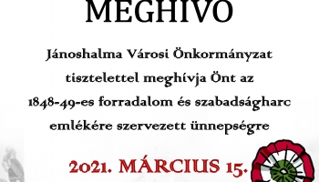 Meghívó 1848-49-es forradalom és szabadságharc